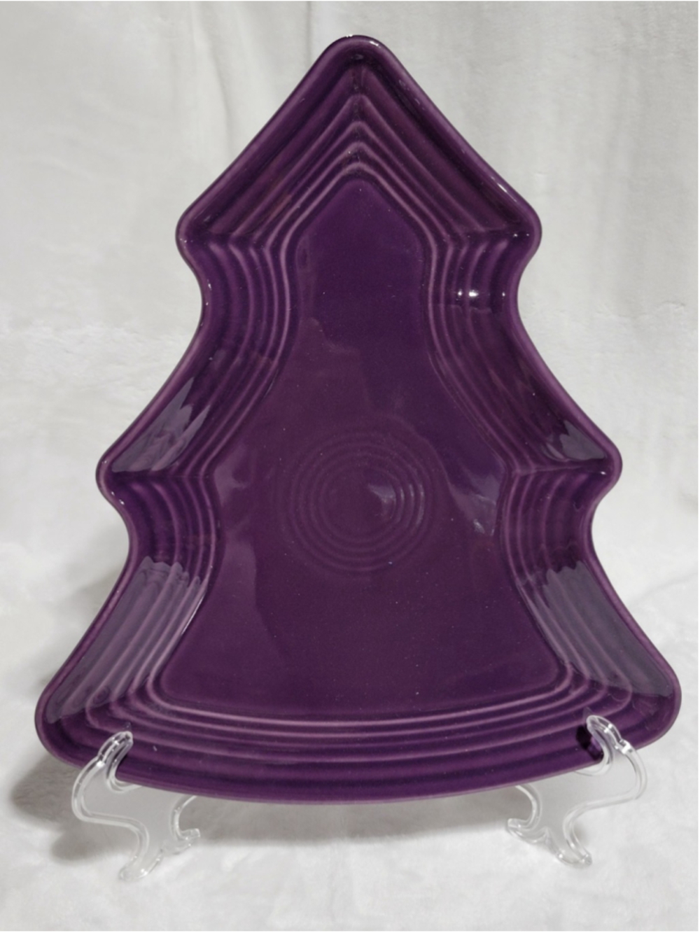 Fiestaware MULBERRY Christmas Tree Shaped Plate HLC FTC